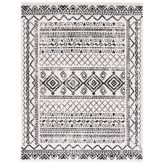 SAFAVIEH Tulum Ronald Oriental Area Rug, Ivory/Black, 9' x 12'