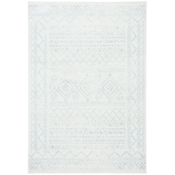 SAFAVIEH Tulum Ronald Oriental Area Rug, Ivory/Light Grey, 4' x 6'