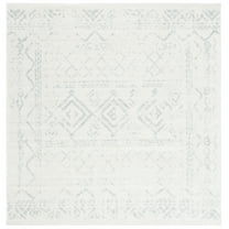 SAFAVIEH Tulum Ronald Oriental Area Rug, Ivory/Light Grey, 6'7" x 6'7" Square