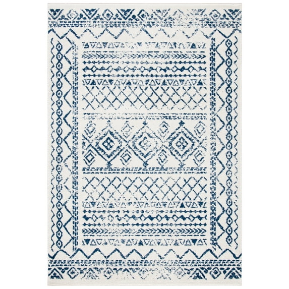 SAFAVIEH Tulum Ronald Oriental Area Rug, Ivory/Navy, 6' x 9'
