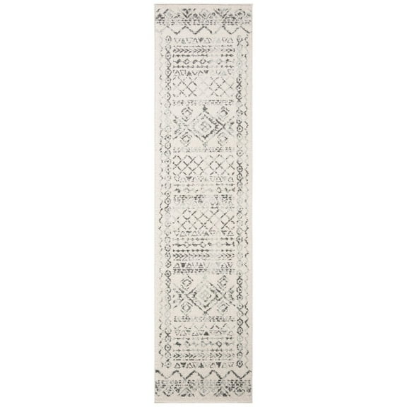 SAFAVIEH Tulum Ronald Distressed Runner, 2' x 19', Ivory/Grey