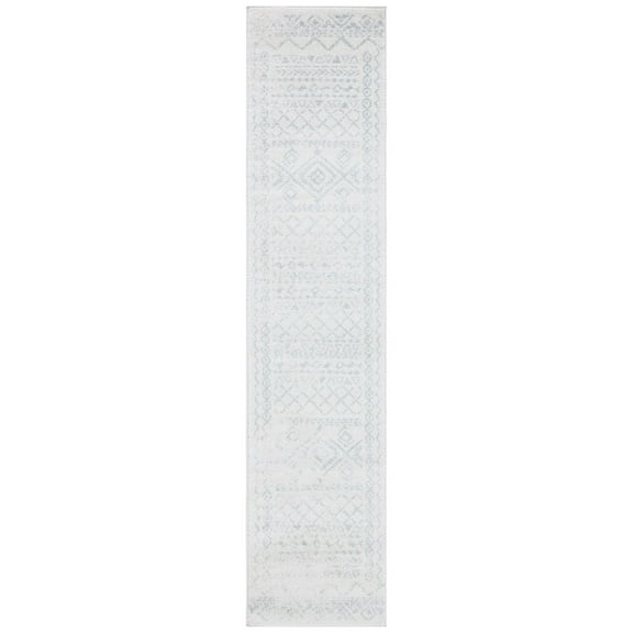 SAFAVIEH Tulum Ronald Distressed Runner, 2' x 8', Ivory/Light Grey