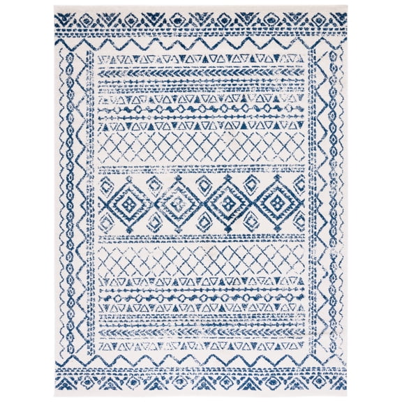 SAFAVIEH Tulum Ronald Oriental Area Rug, Ivory/Navy, 12' x 15'