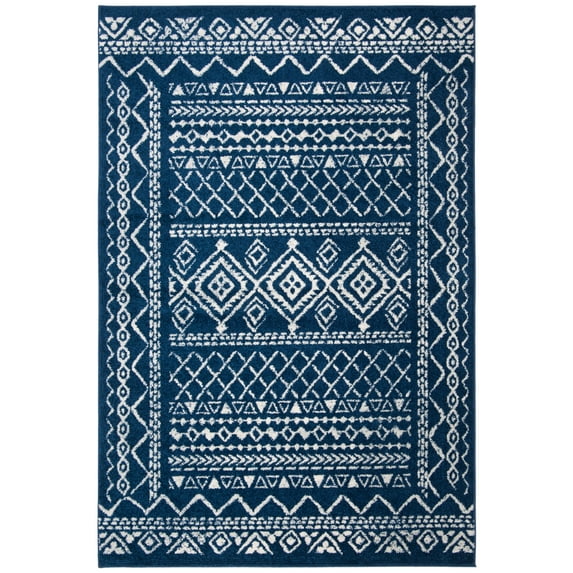 SAFAVIEH Tulum Ronald Oriental Area Rug, Navy/Ivory, 6' x 9'
