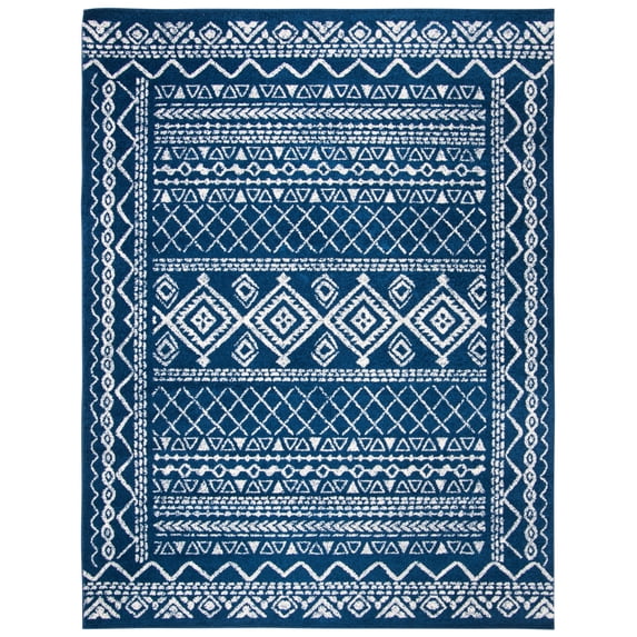 SAFAVIEH Tulum Ronald Oriental Area Rug, Navy/Ivory, 8' x 10'
