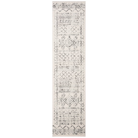 SAFAVIEH Tulum Ronald Oriental Runner Rug, Ivory/Grey, 2' x 8'