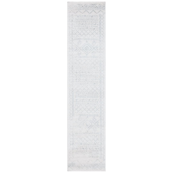 SAFAVIEH Tulum Ronald Oriental Runner Rug, Ivory/Light Grey, 2' x 7'