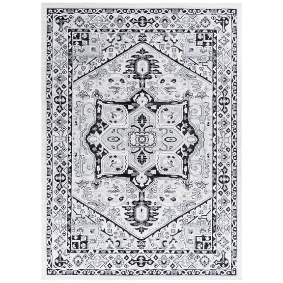 SAFAVIEH Tulum Rylie Traditional Area Rug, 8' x 10', Ivory/Black