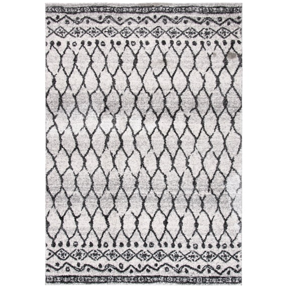 SAFAVIEH Tunisia Ermintrude Geometric Area Rug, Ivory/Black, 8' x 10'