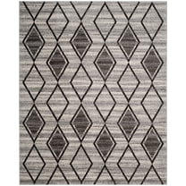SAFAVIEH Tunisia Parker Geometric Area Rug, Grey/Black, 8' x 10'