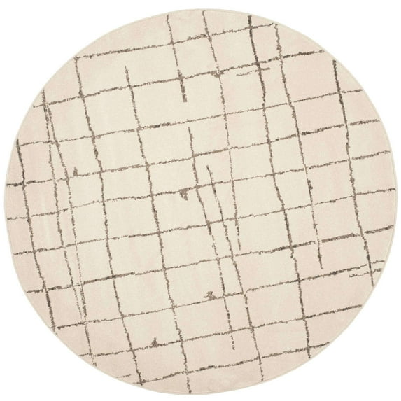 SAFAVIEH Tunisia Phipp Abstract Area Rug, Ivory, 6' x 6' Round