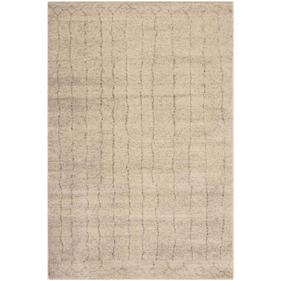 SAFAVIEH Tunisia Vivian Striped Area Rug, Ivory, 4' x 6'