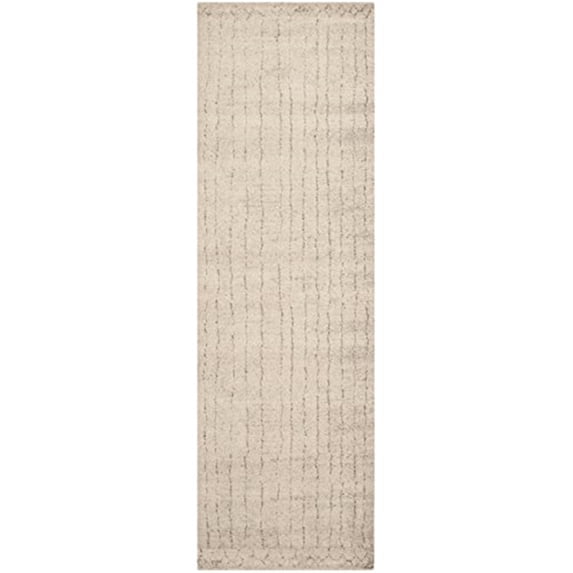 SAFAVIEH Tunisia Vivian Striped Runner Rug, Ivory, 2'6" x 6'