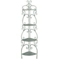 thumbnail image 1 of SAFAVIEH Turuca Outdoor Patio 4 Tier Corner Shelf Unit, Antique Green, 1 of 11