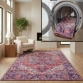 thumbnail image 1 of SAFAVIEH Tuscon Alondra Oriental Machine Washable Area Rug, Red/Navy, 5' x 8', 1 of 13
