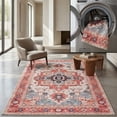 thumbnail image 1 of SAFAVIEH Tuscon Juliet Oriental Machine Washable Area Rug, Beige/Rust, 3' x 5', 1 of 13