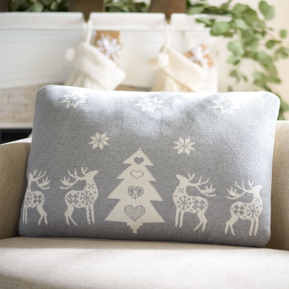 SAFAVIEH Twinkling Pillow, 16" x 24", Grey