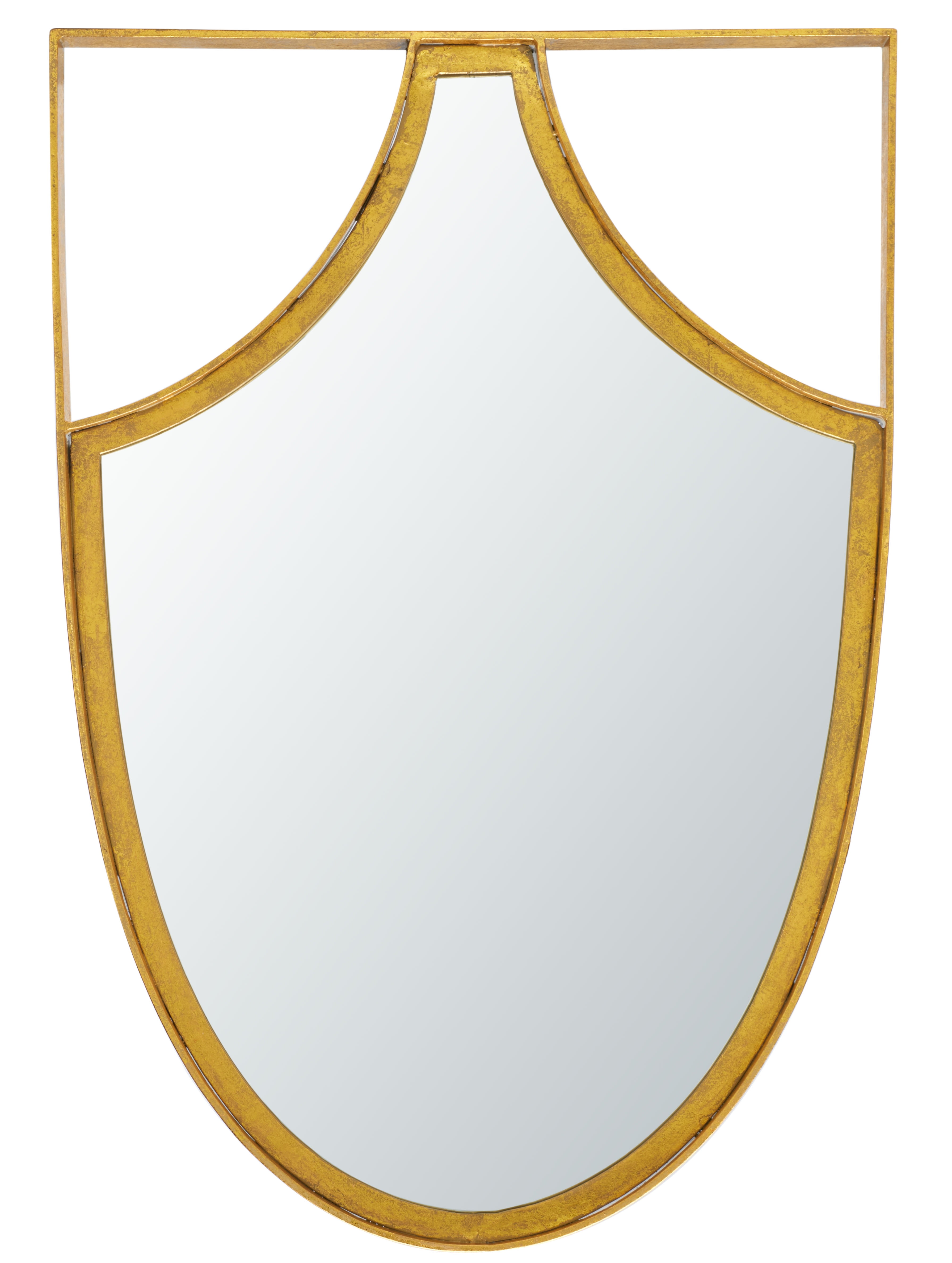 Grand Tyne Rectangular Gold Foil Beveled Wall Mirror
