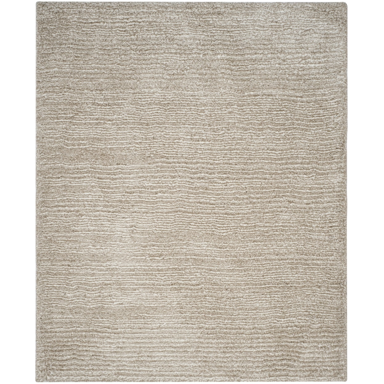 Ivory 8' x 10' Handmade Tufted Shag Rug