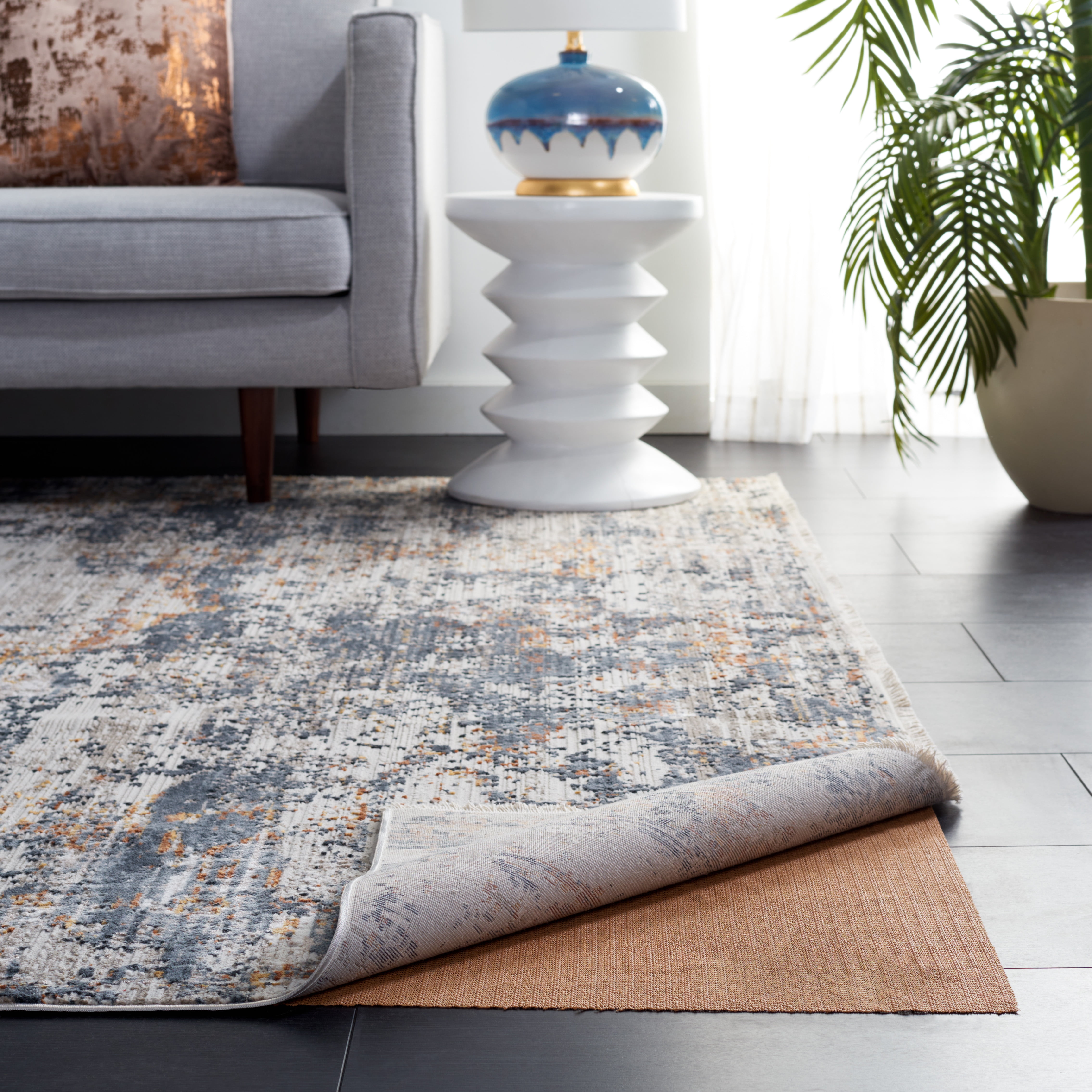 SAFAVIEH Ultra Non-Slip Grid Rug Pad, Beige, 8' x 11'