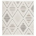 thumbnail image 1 of SAFAVIEH Urban Conchur High Low Trellis Chevron with Fringe Area Rug, Grey/Ivory, 6'7" x 6'7" Square, 1 of 8