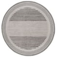 thumbnail image 1 of SAFAVIEH Urban Femie High Low Circle Striped with Fringe Area Rug, Grey/Light Grey, 6'7" x 6'7" Round, 1 of 8