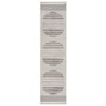 thumbnail image 1 of SAFAVIEH Urban Femie High Low Circle Striped with Fringe Runner Rug, Grey/Light Grey, 2'2" x 8', 1 of 8
