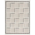 thumbnail image 1 of SAFAVIEH Urban Huntington High Low Box Striped with Fringe Area Rug, Beige/Ivory, 8' x 10', 1 of 8