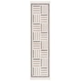 thumbnail image 1 of SAFAVIEH Urban Huntington High Low Box Striped with Fringe Runner Rug, Beige/Ivory, 2'2" x 8', 1 of 8