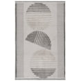 thumbnail image 1 of SAFAVIEH Urban Merrick High Low Double Circle Striped with Fringe Area Rug, Grey/Light Grey, 5'3" x 7'6", 1 of 8