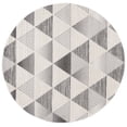 thumbnail image 1 of SAFAVIEH Urban Seachlann High Low Triangles with Fringe Area Rug, Grey/Ivory, 6'7" x 6'7" Round, 1 of 8