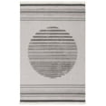 thumbnail image 1 of SAFAVIEH Urban Thornton High Low Circle Striped with Fringe Area Rug, Grey/Light Grey, 8' x 10', 1 of 8