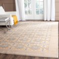 thumbnail image 1 of SAFAVIEH Valencia Arielle Border Polyester Area Rug, Light Grey/Multi, 9' x 12', 1 of 6