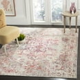 thumbnail image 1 of SAFAVIEH Valencia Autumn Distressed Oriental Polyester Area Rug, Grey/Red, 5'1" x 7'6", 1 of 7