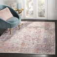 thumbnail image 1 of SAFAVIEH Valencia Autumn Distressed Oriental Polyester Area Rug, Ivory/Red, 5'1" x 7'6", 1 of 7