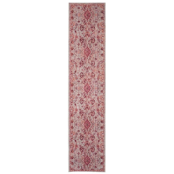 SAFAVIEH Valencia Briar Traditional Polyester Runner Rug, Fuchsia/Multi, 2'3" x 6'