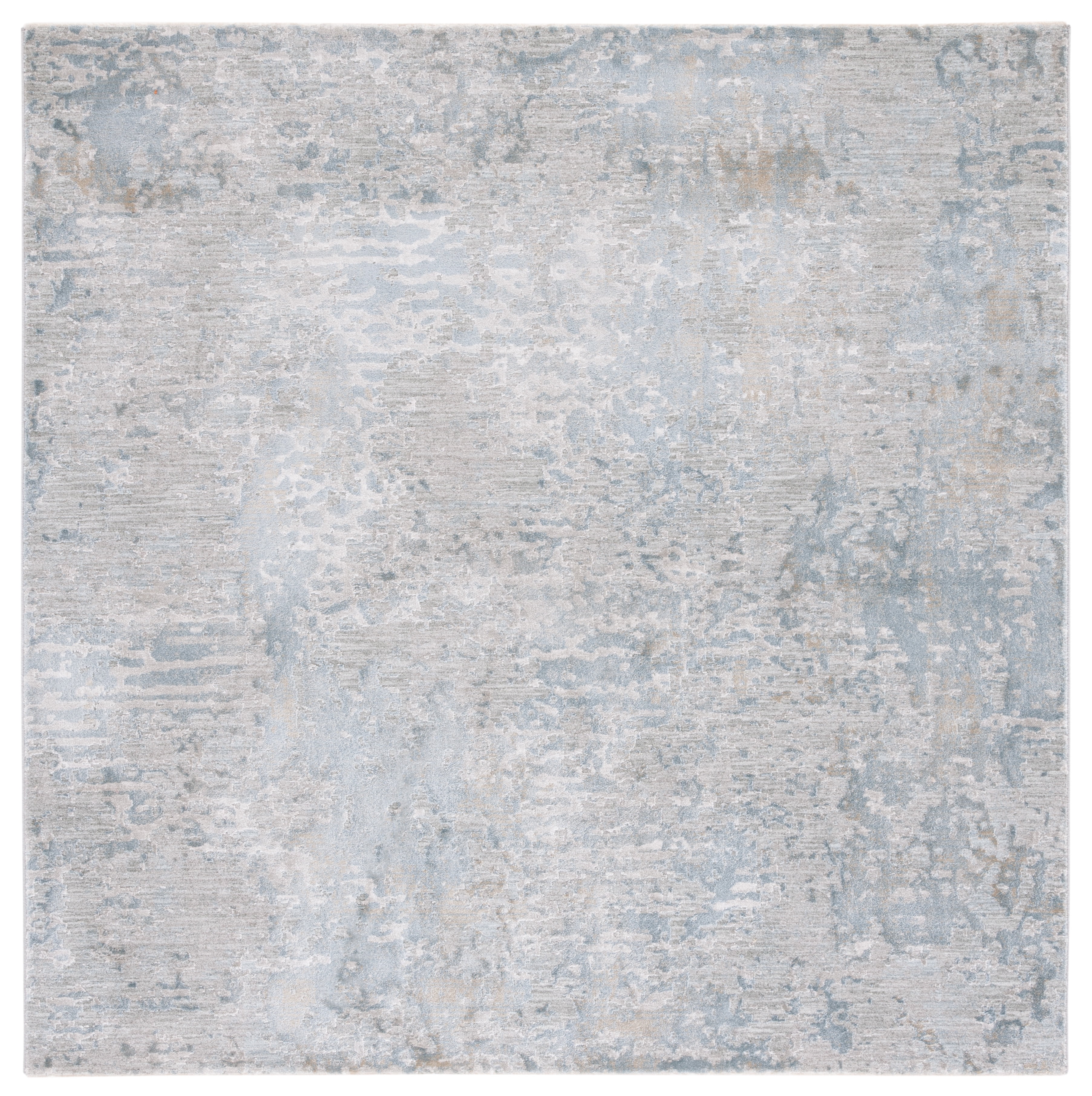 Valencia Light Gray Hand-Knotted Square Area Rug