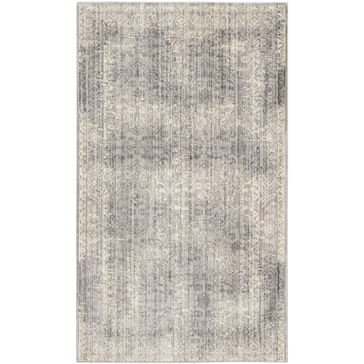 Valencia Overdyed Beige Synthetic Rectangular Easy-Care Area Rug