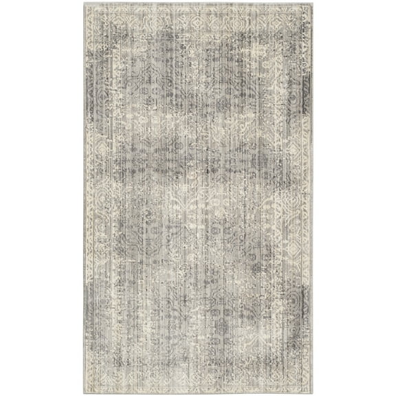 SAFAVIEH Valencia Chauncey Distressed Floral Polyester Area Rug, Mauve/Multi, 3' x 5'