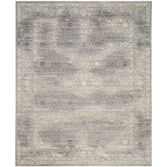 SAFAVIEH Valencia Chauncey Distressed Floral Polyester Area Rug, Mauve/Multi, 8' x 10'