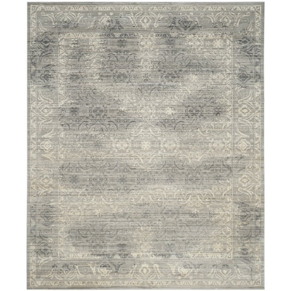 SAFAVIEH Valencia Chauncey Distressed Floral Polyester Area Rug, Mauve/Multi, 9' x 12'