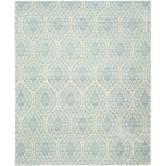 SAFAVIEH Valencia Christopher Damask Polyester Area Rug, Alpine/Cream, 9' x 12'