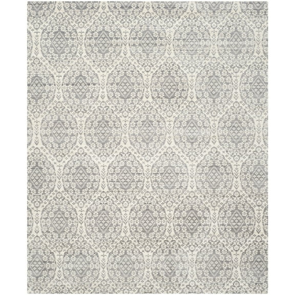 SAFAVIEH Valencia Christopher Damask Polyester Area Rug, Mauve/Cream, 3' x 5'