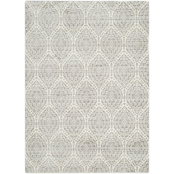 SAFAVIEH Valencia Christopher Damask Polyester Area Rug, Mauve/Cream, 5' x 8'