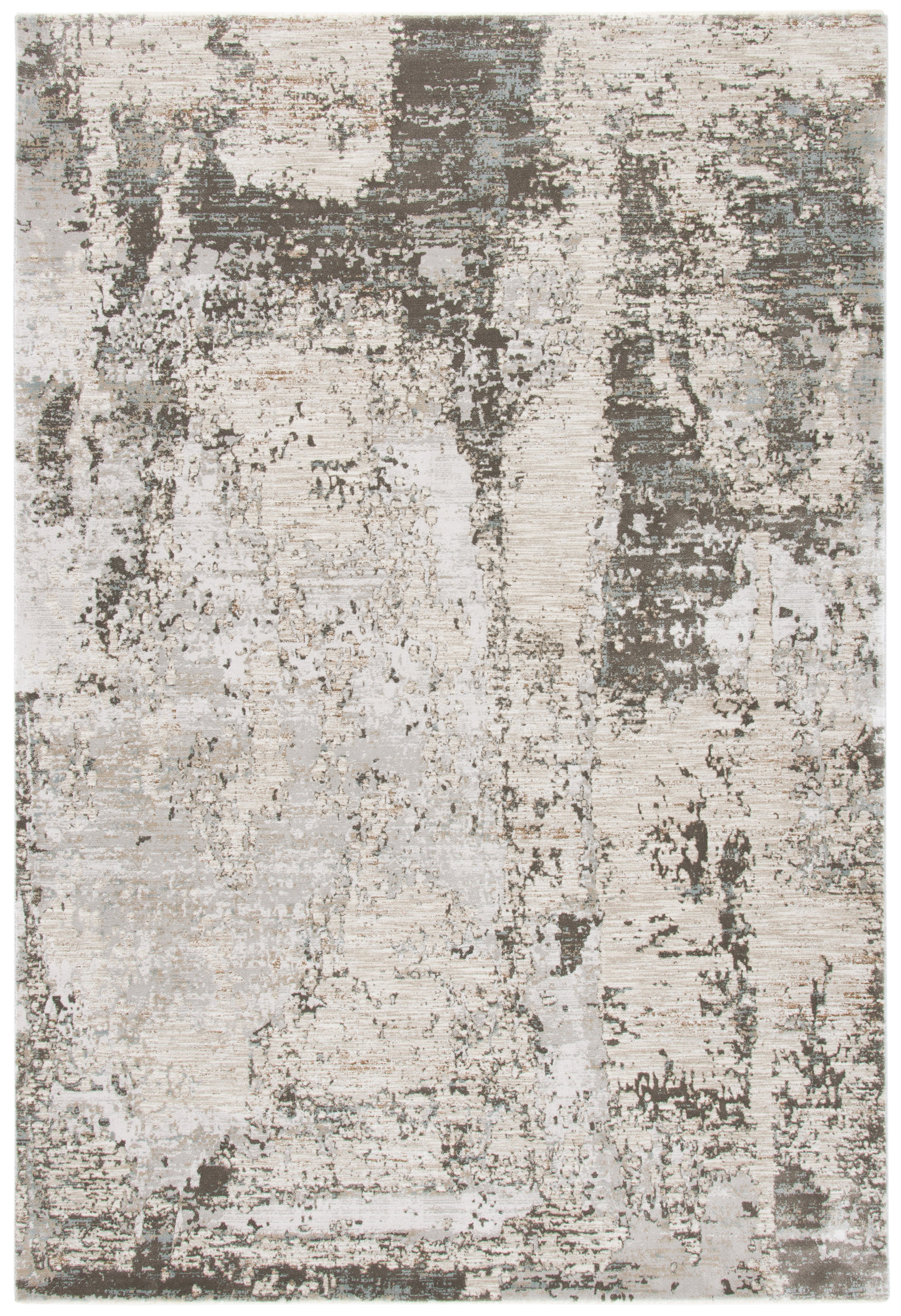 Gray Hand-Knotted Synthetic 4' x 6' Area Rug