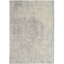 SAFAVIEH Valencia Fergal Geometric Polyester Area Rug, Grey/Multi, 5' x 8'