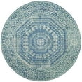 thumbnail image 1 of SAFAVIEH Valencia Fergal Transitional Polyester Area Rug, Blue/Multi, 6'7" x 6'7" Round, 1 of 10