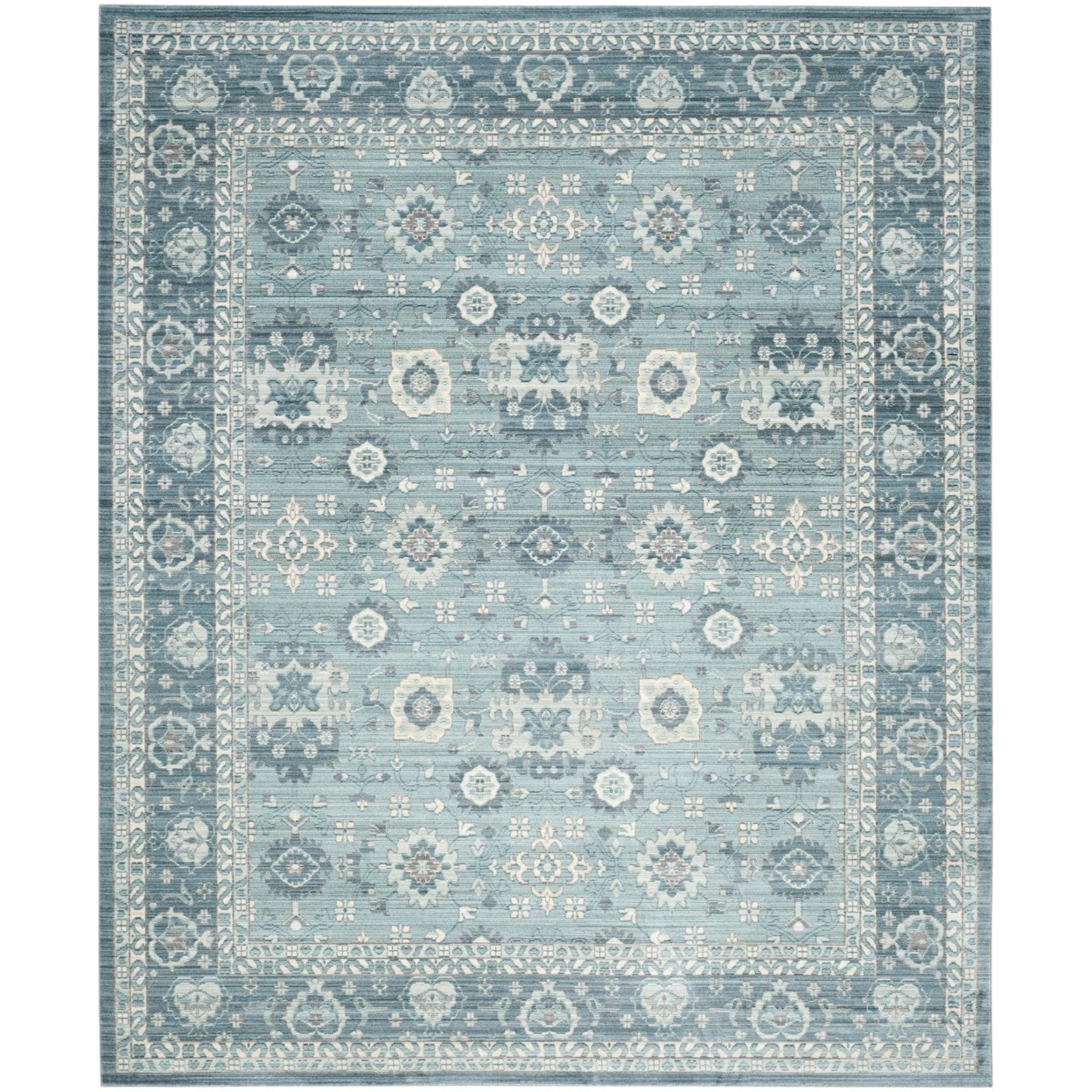 Valencia Blue Hand-Knotted Synthetic 4' x 6' Area Rug
