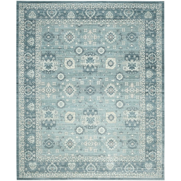 SAFAVIEH Valencia Gemina Floral Bordered Polyester Area Rug, Alpine/Multi, 5' x 8'