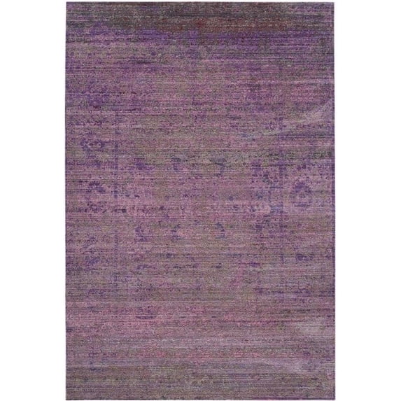 SAFAVIEH Valencia Gracelyn Abstract Polyester Area Rug, Lavender/Multi, 5' x 8'